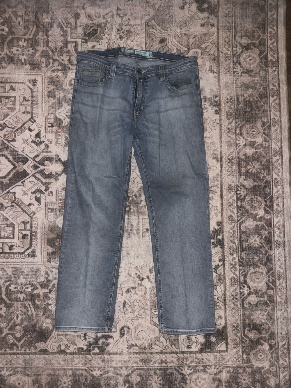 Rock and Roll western wear Men's Light Wash bootcut Jeans
